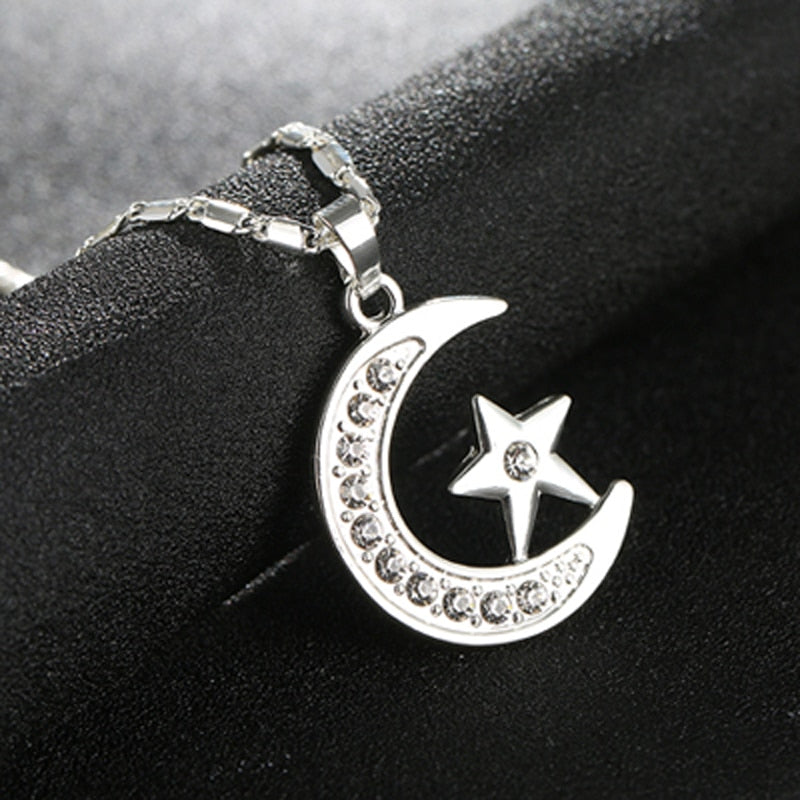 Muslim Crescent Pendant Necklace