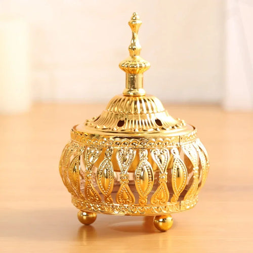 Eid Mubarak Golden Incense Tower Ornament Ramadan Kareem Decoration
